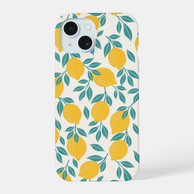 Sweet Lemon Branches Pattern Iphone Case (Back)