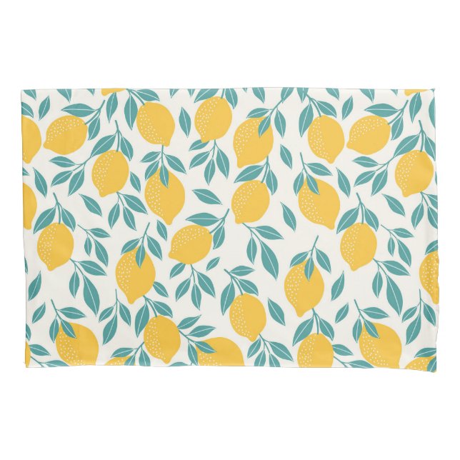 Sweet Lemon Branches Pattern Pillow Case (Front-Left)