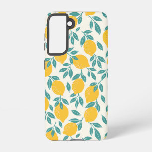 Sweet Lemon Branches Pattern Samsung Galaxy S21 Case