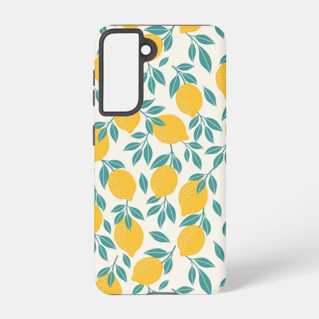 Sweet Lemon Branches Pattern Samsung Galaxy Case (Back)