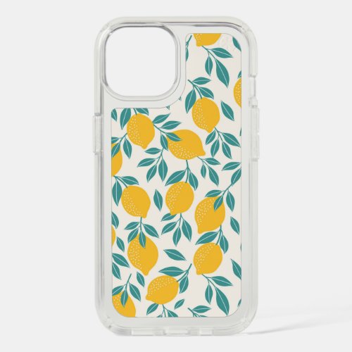 Sweet Lemon Branches Pattern iPhone 15 Case