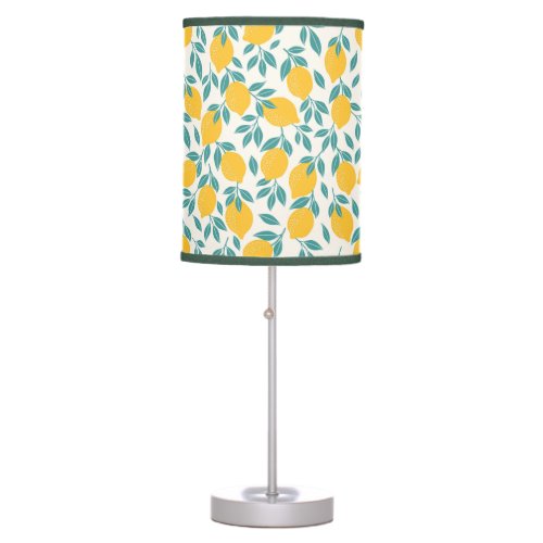 Sweet Lemon Branches Pattern Table Lamp