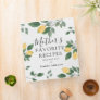 Sweet Lemon & Greenery Mother's Recipe Cookbook 3 Ring Binder
