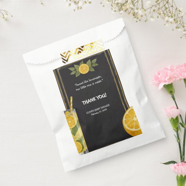 Sweet Lemonade Chalkboard Stand Baby Shower Favor Bag (Sealed)