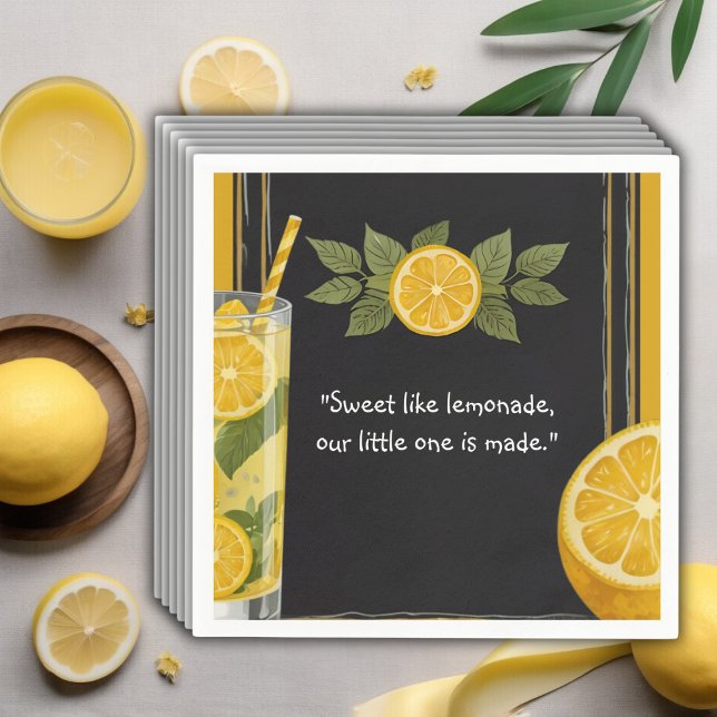 Sweet Lemonade Chalkboard Stand Baby Shower Napkins (Creator Uploaded)