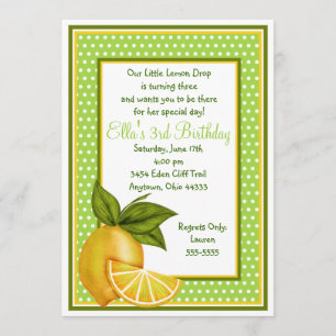 Sweet Lemons Birthday Invitations