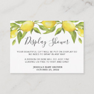 Sweet Lemons & Greenery Display Shower Card