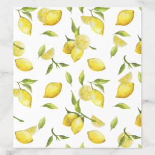 Sweet Lemons Greenery Watercolor Envelope Liner