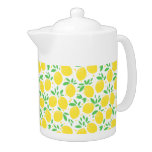 Sweet Lemons Leaf Pattern Teapot