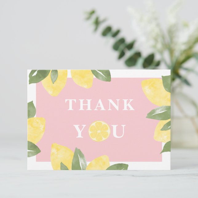 Sweet Lemons  Thank You Card (Standing Front)