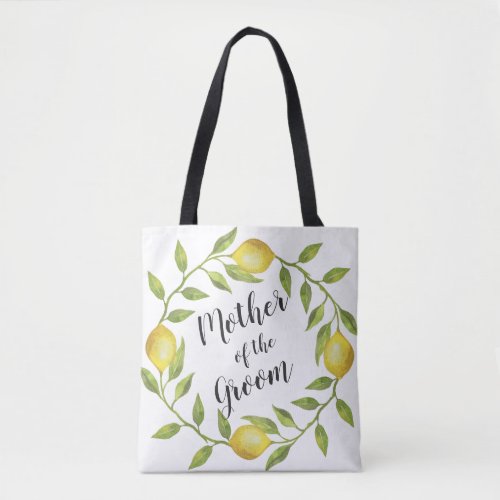 Sweet Lemons Wreath Gift Mother of the Groom Tote Bag
