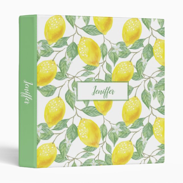 Sweet lemons yellow summer.                      3 ring binder (Front/Spine)