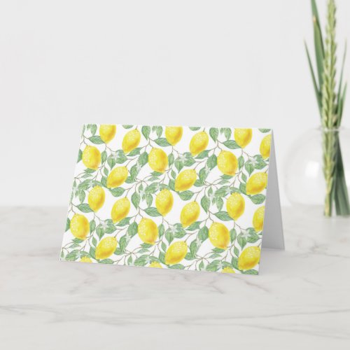 Sweet lemons yellow summer                        card