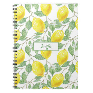 Sweet lemons yellow summer. notebook