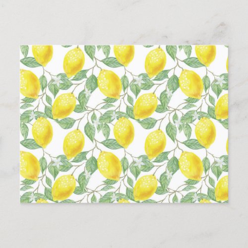 Sweet lemons yellow summer                        postcard