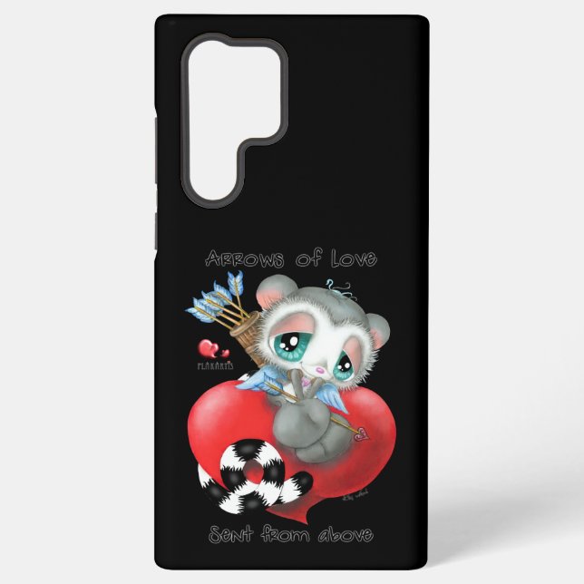 Sweet Lemur with Love Arrows – Heartfelt Design Samsung Galaxy Case (Back)