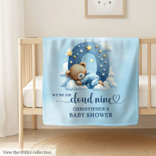 Sweet Letter A Baby Boy Cloud Nine Shower Blanket