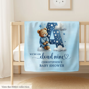 Sweet Letter A Blanket We're on Cloud Nine