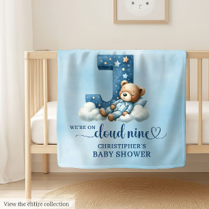 Sweet Letter A Cloud Nine Blanket Baby Boy Gift