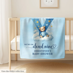 Sweet Letter Y Watercolor Baby Blanket Cloud Nine