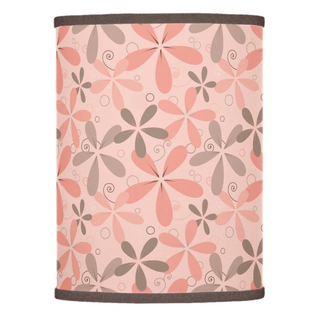 Sweet Light Blush Dancing Daisy Lamp Shade (Front)