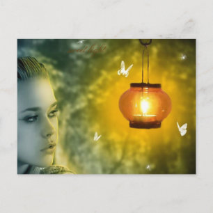 Sweet light butterflies  postcard