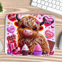Sweet Like Candy Highland Cow Valentines