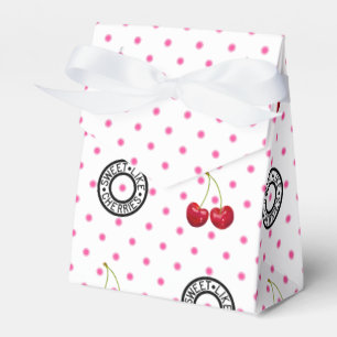SWEET LIKE CHERRIES Retro Vintage Pattern Favor Boxes