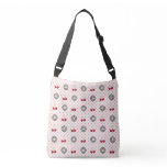 SWEET LIKE CHERRIES Retro Vintage Pattern on cream Crossbody Bag