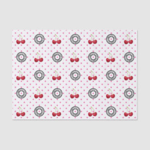 SWEET LIKE CHERRIES Retro Vintage Pattern Tissue Paper