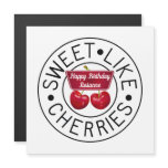 SWEET LIKE CHERRIES Retro Vintage Stamp on white