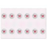 SWEET LIKE CHERRIES Retro Vintage Stamp on white Tissue Paper