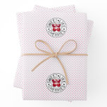 SWEET LIKE CHERRIES Retro Vintage Stamp on white Wrapping Paper Sheets