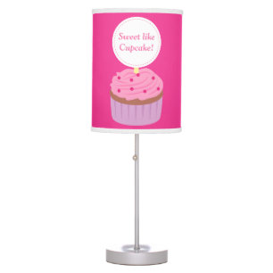 Sweet Like Cupcake Pink For Girls Bedroom Table Lamp