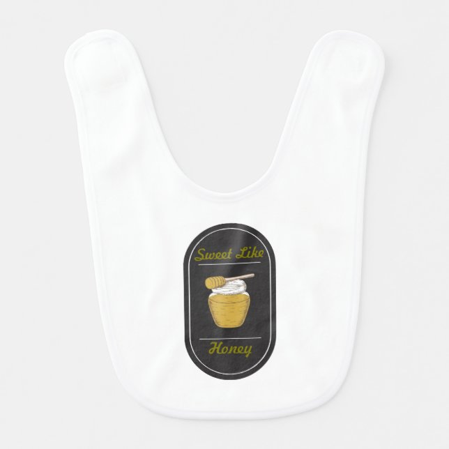 Sweet Like Honey Baby Bib (Front)