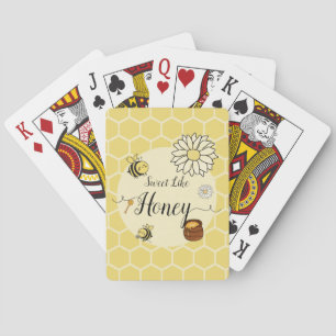 Sweet Like Honey Cute Little Bee Poker Cards