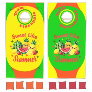 Sweet Like Summer Cute Kawaii Fruit Cornhole Set