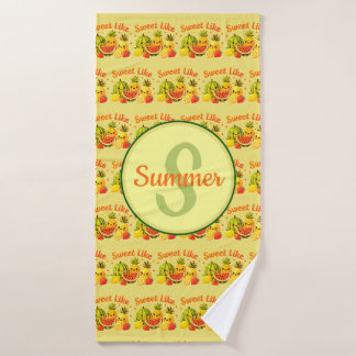 Sweet Like Summer Cute Kawaii Fruit | Custom Fruit Bath Towel