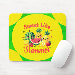 Sweet Like Summer Cute Kawaii Fruit Mouse Pad