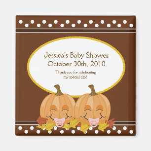 Sweet Lil Pumpkins Baby Shower Magnet Favor
