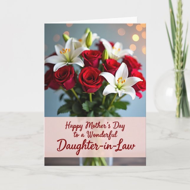 Sweet Lilies Mothers Day Card (Front)