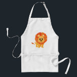 Sweet Lion Adult Apron<br><div class="desc">lion lioness "king of the jungle" predator cat cats king jungle lions zoo safari wild animal wildlife cute sweet fluffy funny cartoon fun leo</div>