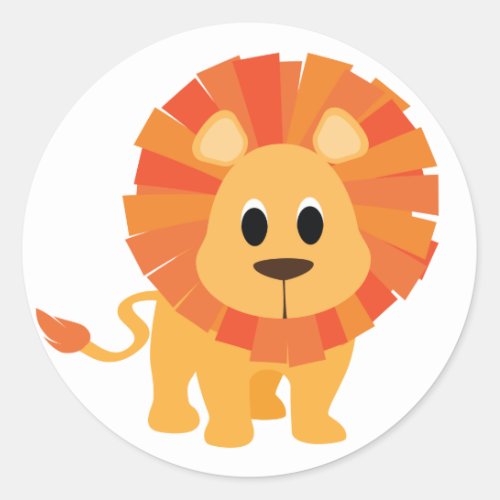 Sweet Lion Classic Round Sticker
