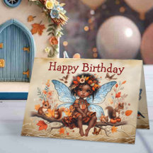 Sweet Little African Fairy Princess Happy Birthday