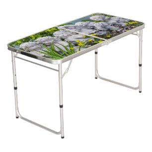 Sweet little angels... beer pong table