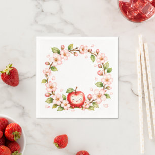 Sweet Little Apple Blossom Baby Shower Napkins