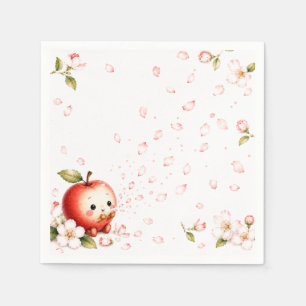 Sweet Little Apple Blossom Baby Shower Napkins