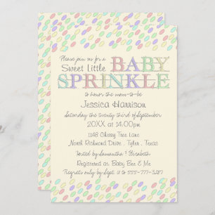 Sweet Little Baby Sprinkles Baby Shower Invitation