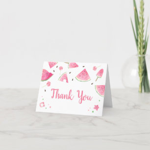 Sweet Little Baby Watermelon Baby Shower Letterpress Thank You Card