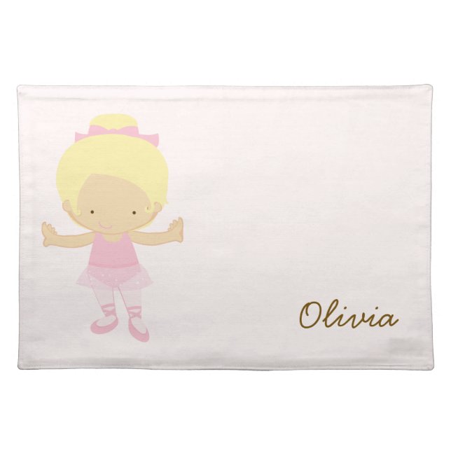 Sweet Little Ballerina Cloth Placemat (Front)